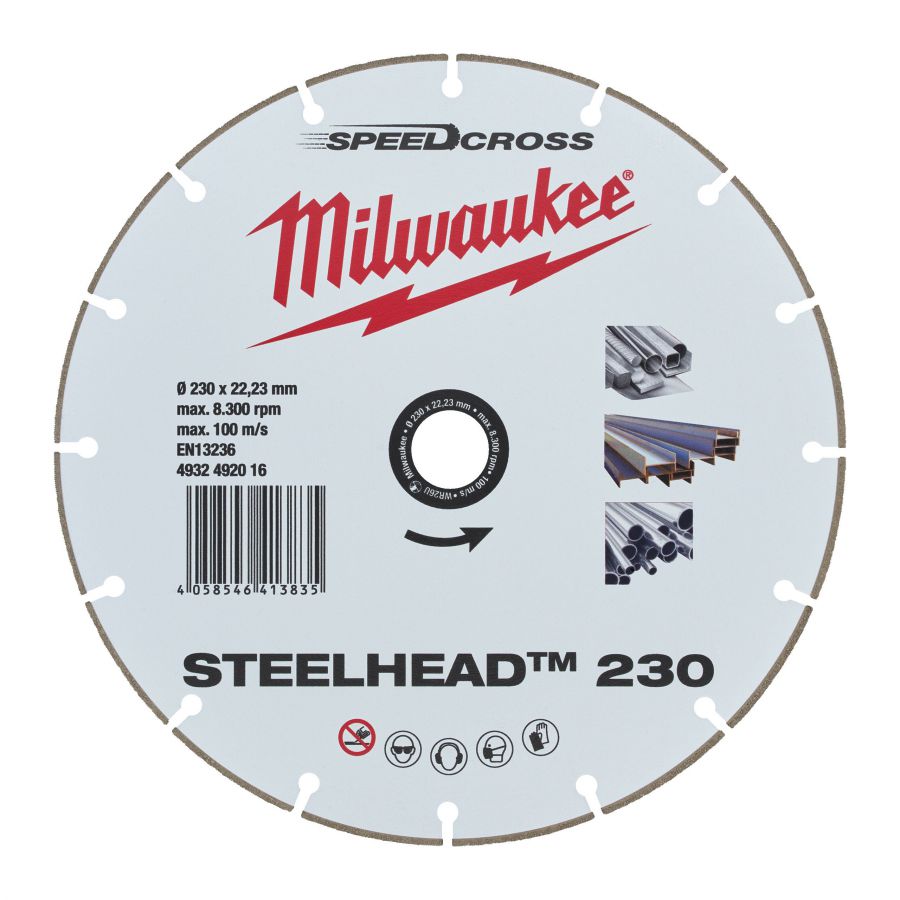 Diamanttrennscheibe DH STEELHEAD 230 mm für Stahl, Edelstahl und Beton - 1 Stück